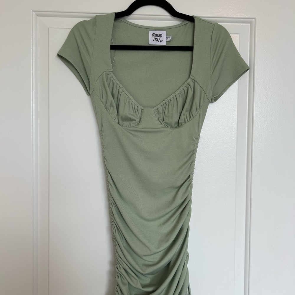 Women's Green Ruched Top
